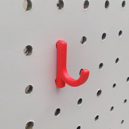 10pk J-Hook, Small Display Hook, 1/4" Pegboard