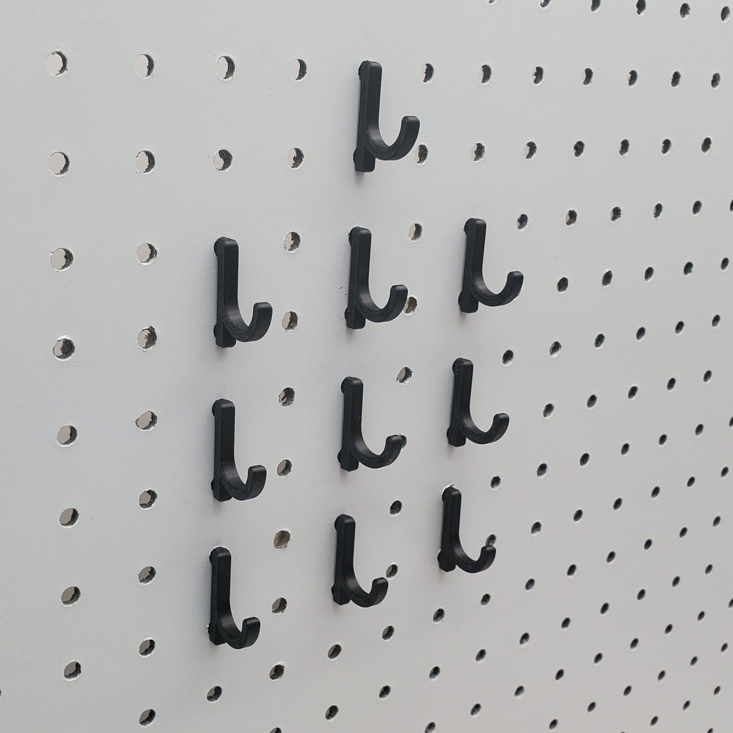 10pk J-Hook, Small Display Hook, 1/4" Pegboard