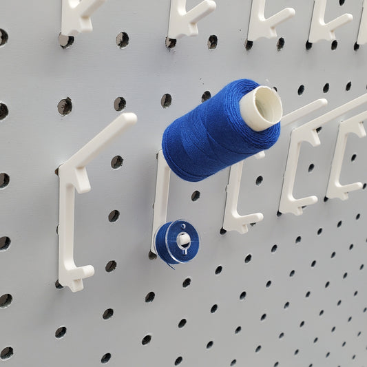 Flat Thread-Bobbin holder on a 1/4" Pegboard