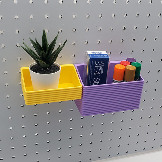 1/4" Pegboard Storage Bins | Horizontally Striped