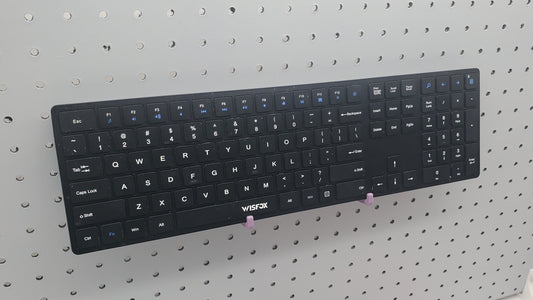 Keyboard storage for you 1/4" pegboard with keyboard display