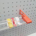 Washi Tape Display in Sunrise Orange on 1/4" pegboard with colorful Washi tape.