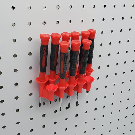 Funnel Screwdriver Holder | 1/4" Pegboard Compatible | 3 Sizes