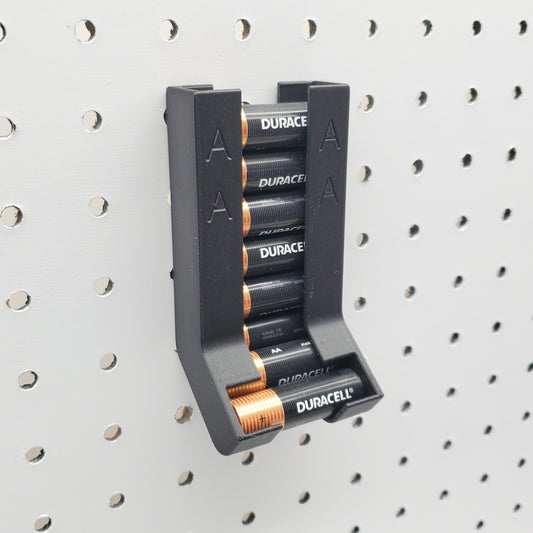 AA Battery Holder | 1/4" Pegboard