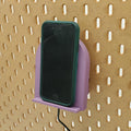 Wireless Phone Charger in Muted Purple on IKEA SKADIS Pegboard.