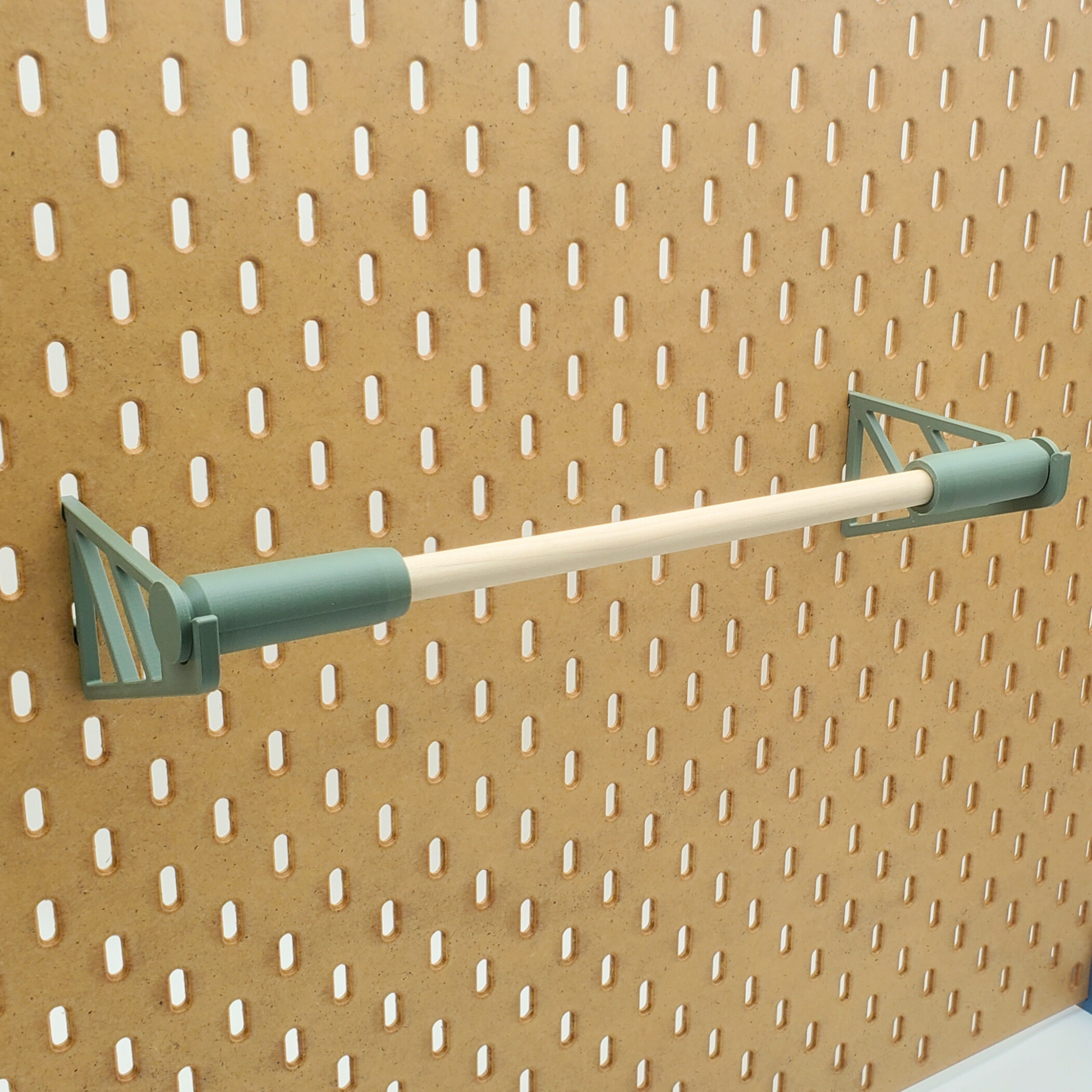 Muted Green Paper Towel Holder with no paper Towel