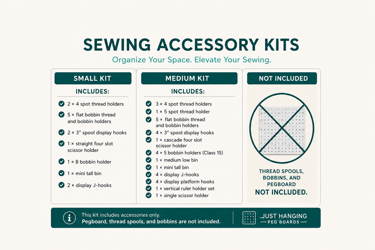 Sewing Organizer Kit, 1/4", Small