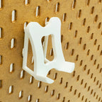 Mouse Holder in Cotton White on IKEA SKADIS pegboard.