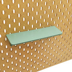 Extra Large Shallow Shelf in Muted Green on IKEA SKADIS pegboard.