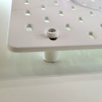 Detail of Mounting Hardware Kit in Cotton White on IKEA SKADIS pegboard.