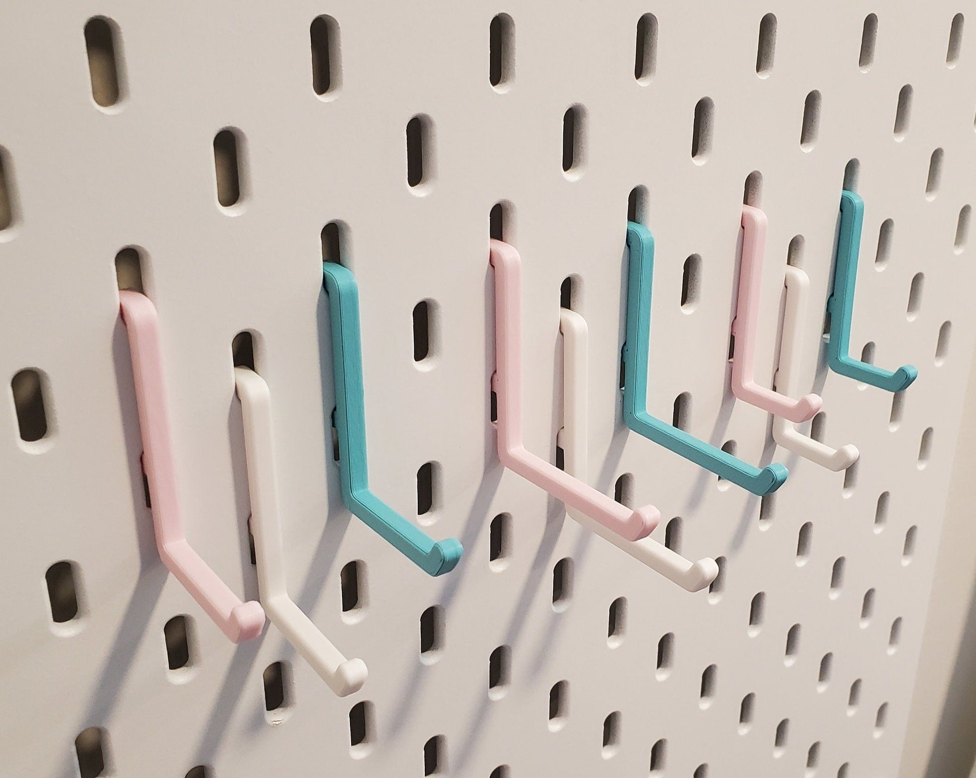 Large, Medium and small L-Hooks for IKEA SKADIS